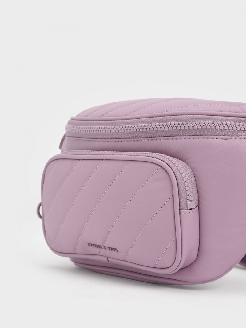 Τσαντα Μεσησ Charles And Keith Panelled μωβ | 14726-OKFG