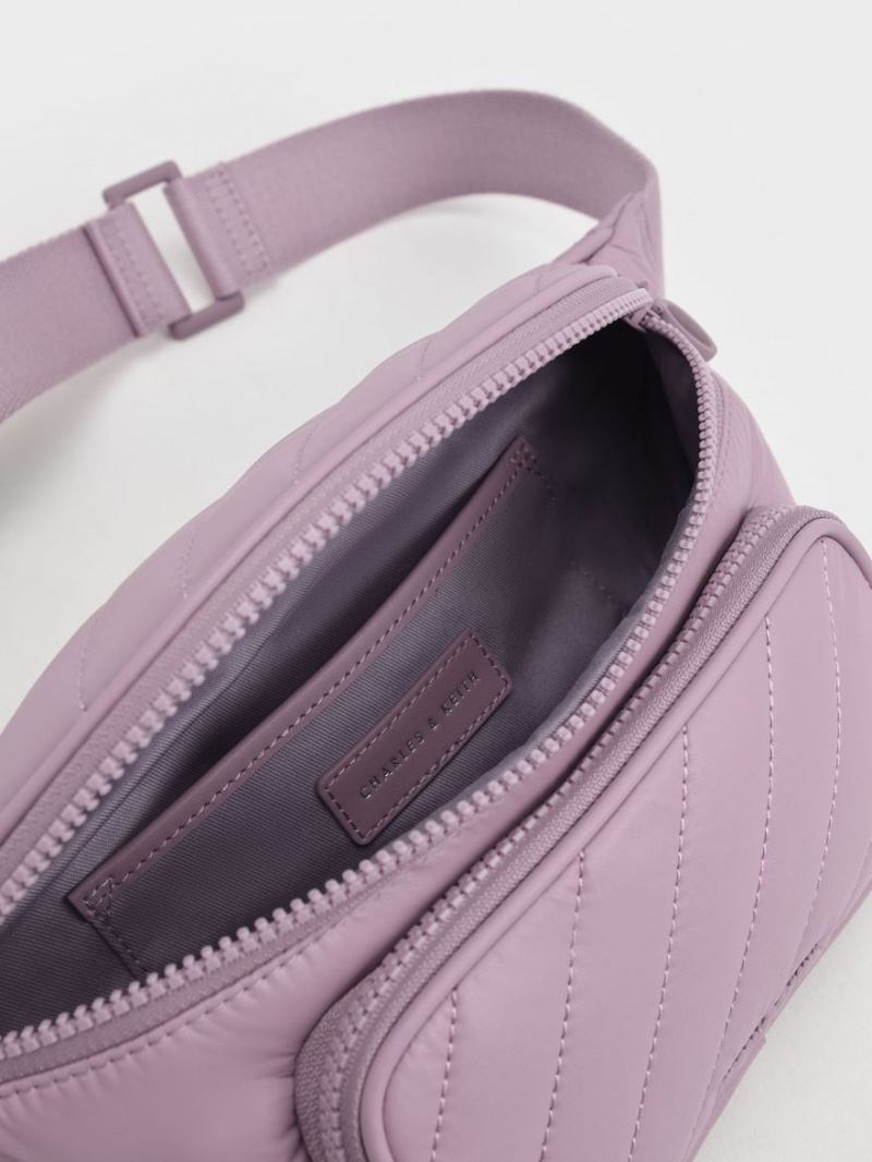 Τσαντα Μεσησ Charles And Keith Panelled μωβ | 14726-OKFG