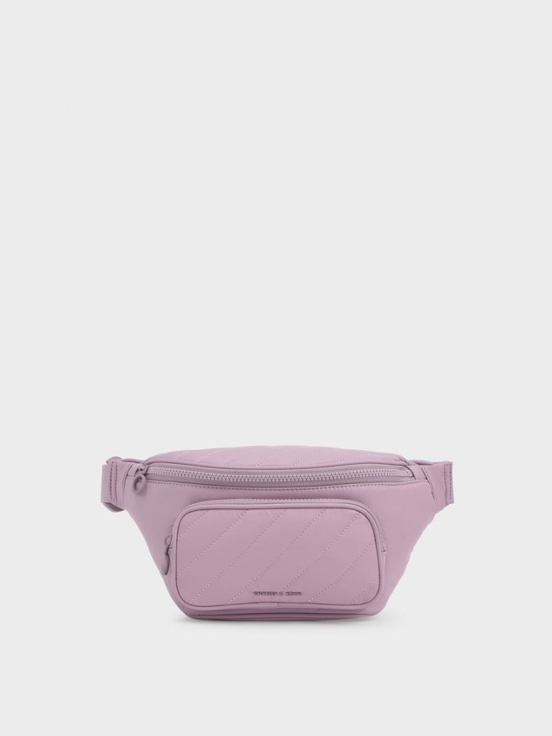 Τσαντα Μεσησ Charles And Keith Panelled μωβ | 14726-OKFG