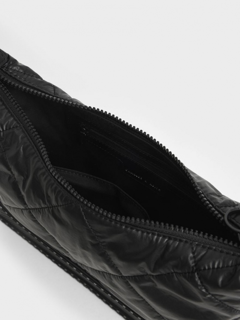 τσάντεσ ώμου Charles And Keith Puffy μαυρα | 41205-SJVU