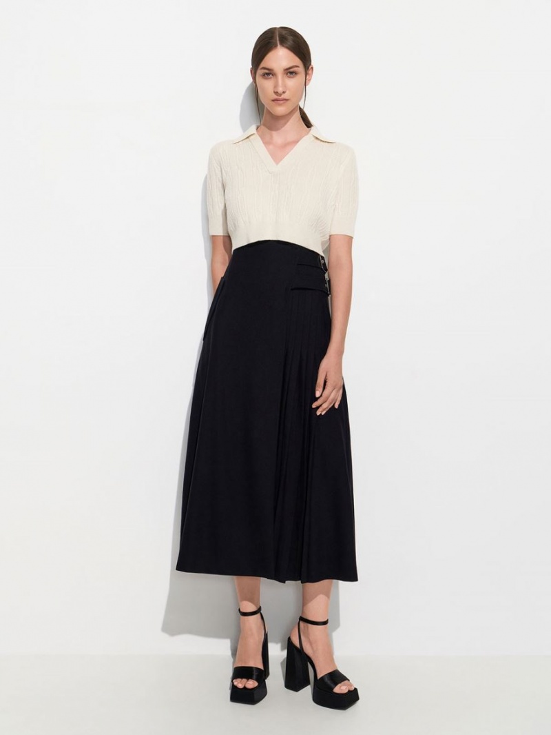 Πεδιλα Πλατφορμεσ Charles And Keith Recycled Polyester Ankle-λουρακια μαυρα | 76293-TIEJ