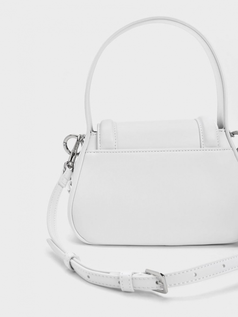τσαντα χειροσ Charles And Keith Shiloh Top ασπρα | 27614-GCSL