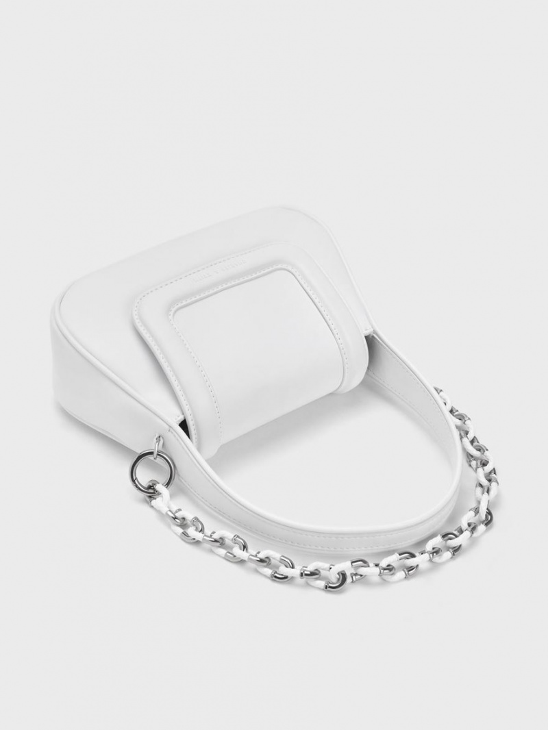 τσαντα χειροσ Charles And Keith Shiloh Top ασπρα | 27614-GCSL
