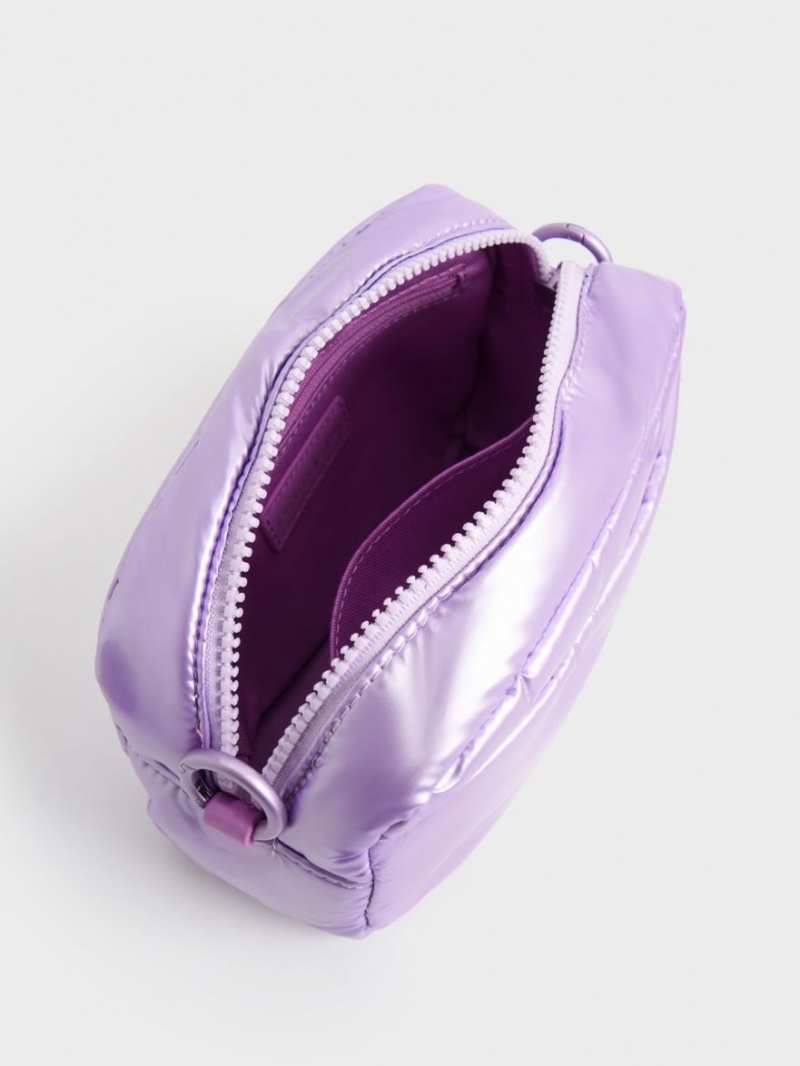 τσάντεσ ώμου Charles And Keith Sianna νάιλον Boxy μωβ | 59276-AKHE