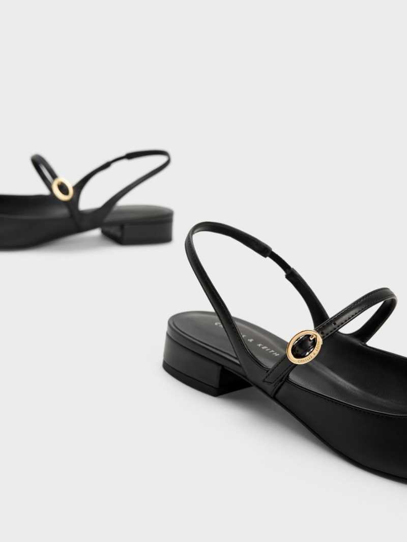 Παπουτσια Μπαλαρινεσ Charles And Keith Slingback Mary Jane μαυρα | 46738-TINX