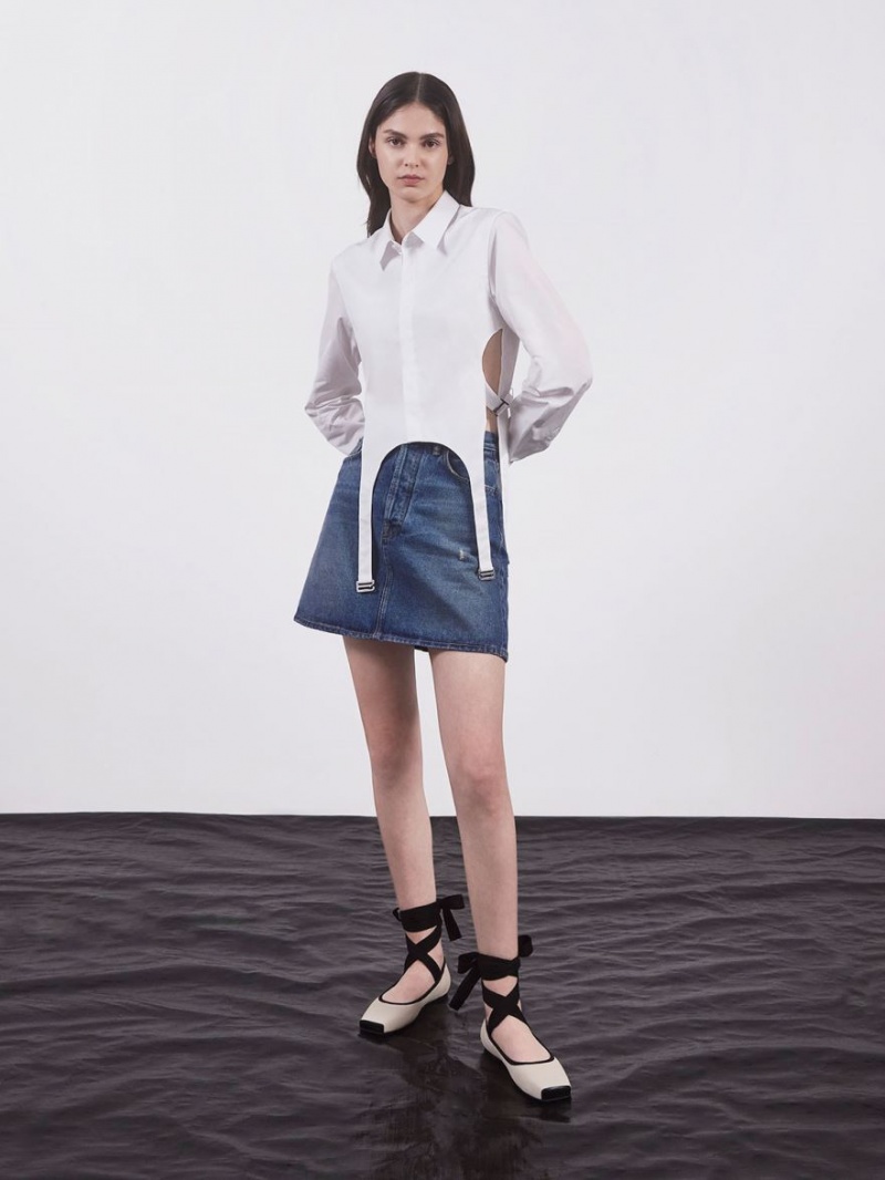 Παπουτσια Μπαλαρινεσ Charles And Keith Tie-Around καμβα Μπεζ | 02185-VFZL