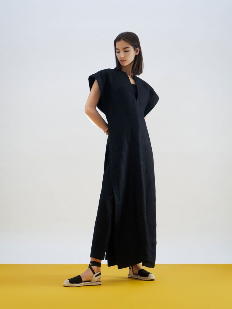 Παπουτσια Μπαλαρινεσ Charles And Keith Tie-Around εσπαντριγιεσ μαυρα | 27984-ZMJP