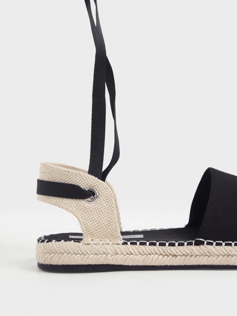 Παπουτσια Μπαλαρινεσ Charles And Keith Tie-Around εσπαντριγιεσ μαυρα | 27984-ZMJP