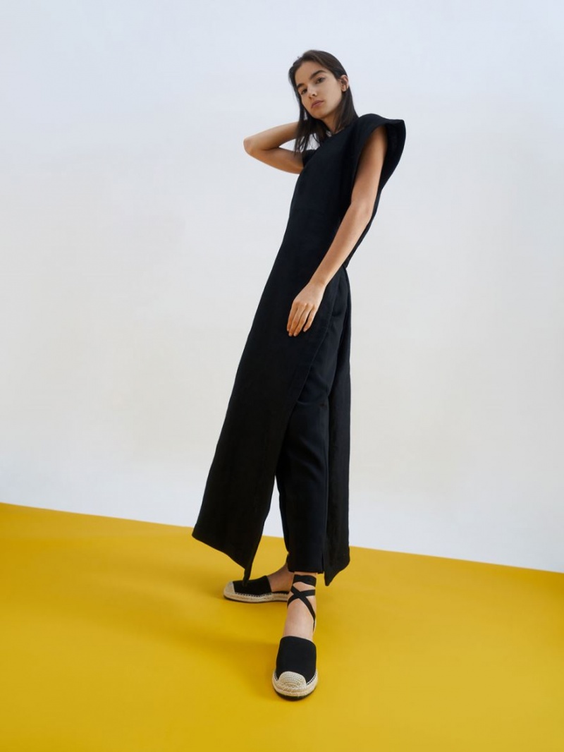 Παπουτσια Μπαλαρινεσ Charles And Keith Tie-Around εσπαντριγιεσ μαυρα | 27984-ZMJP