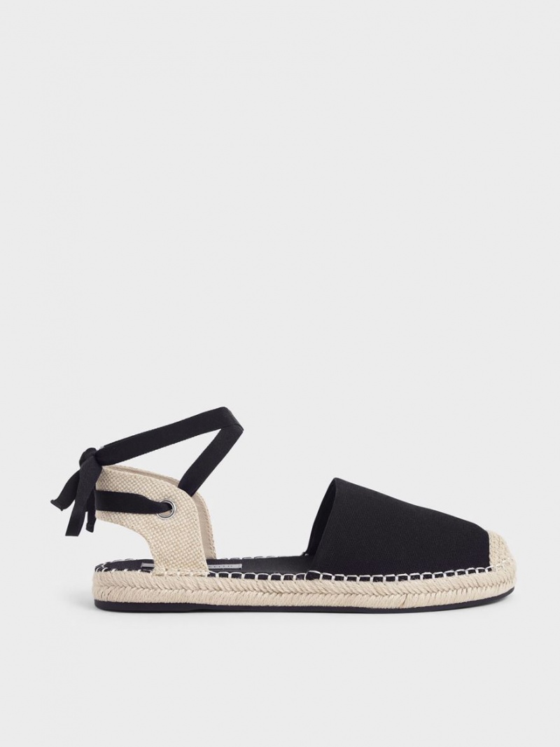 Παπουτσια Μπαλαρινεσ Charles And Keith Tie-Around εσπαντριγιεσ μαυρα | 27984-ZMJP