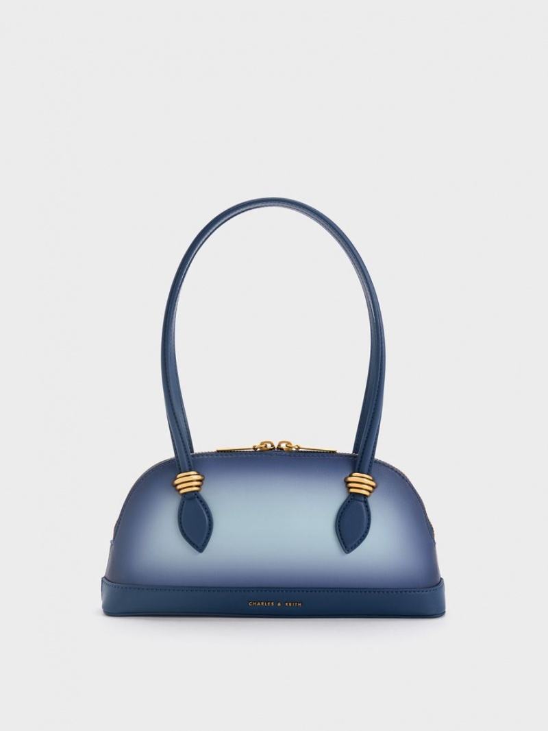τσάντεσ ώμου Charles And Keith Trudy Ombre Elongated Handle σκουρο μπλε | 29453-KMTO