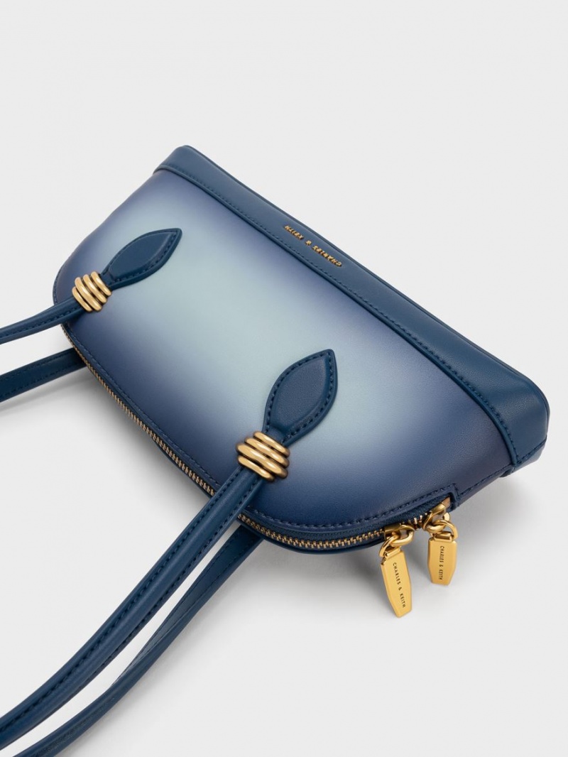 τσάντεσ ώμου Charles And Keith Trudy Ombre Elongated Handle σκουρο μπλε | 29453-KMTO