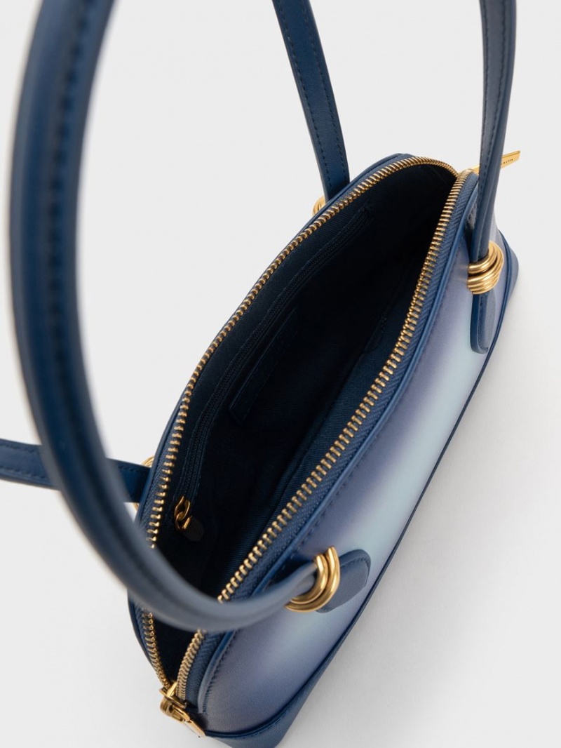 τσάντεσ ώμου Charles And Keith Trudy Ombre Elongated Handle σκουρο μπλε | 29453-KMTO