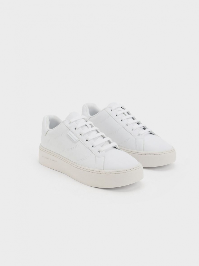 Αθλητικα Παπουτσια Charles And Keith δαντελα-Up ασπρα | 58790-SEIP