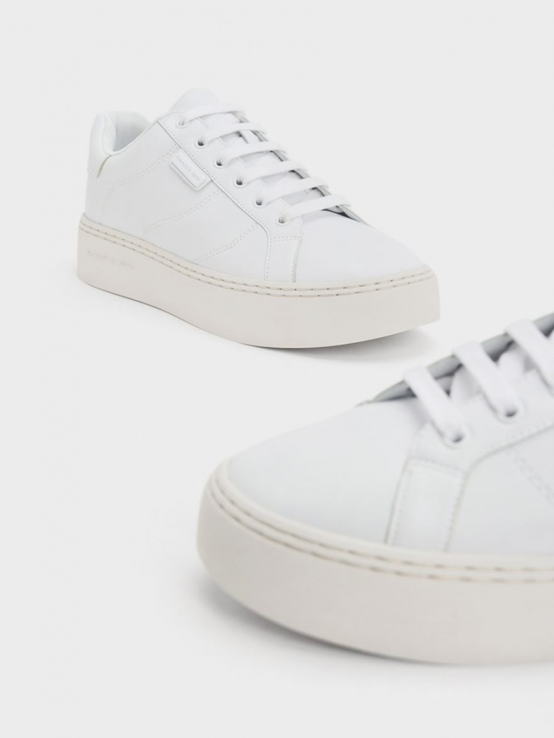 Αθλητικα Παπουτσια Charles And Keith δαντελα-Up ασπρα | 58790-SEIP