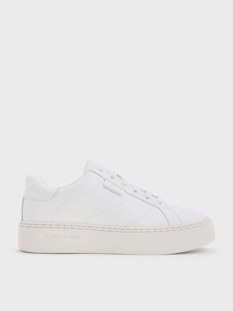 Αθλητικα Παπουτσια Charles And Keith δαντελα-Up ασπρα | 58790-SEIP