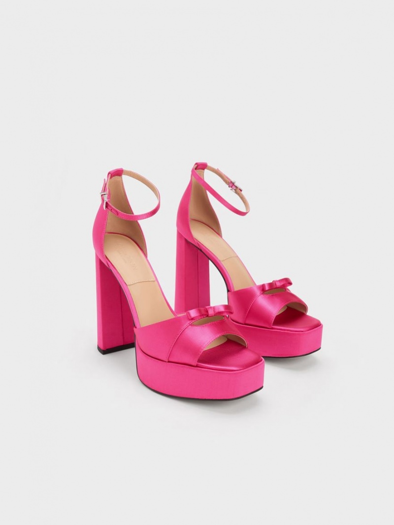 Πεδιλα Πλατφορμεσ Charles And Keith Verona Recycled Polyester ροζ | 48106-QTOZ