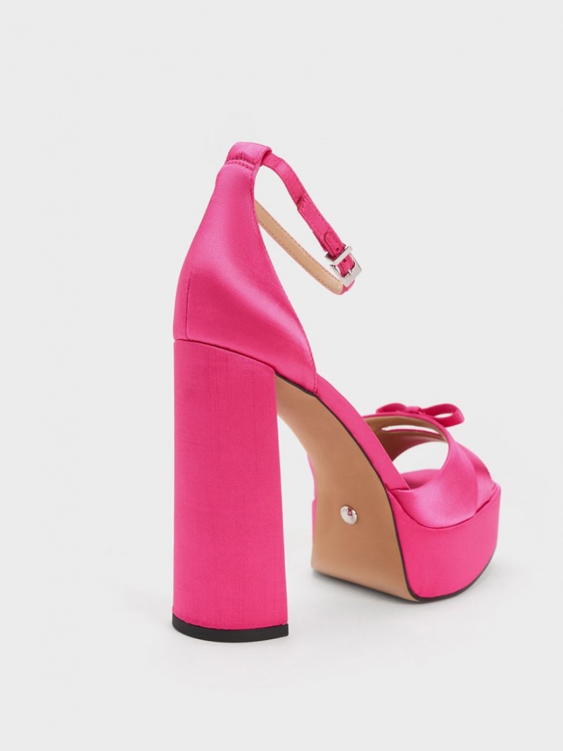 Πεδιλα Πλατφορμεσ Charles And Keith Verona Recycled Polyester ροζ | 48106-QTOZ