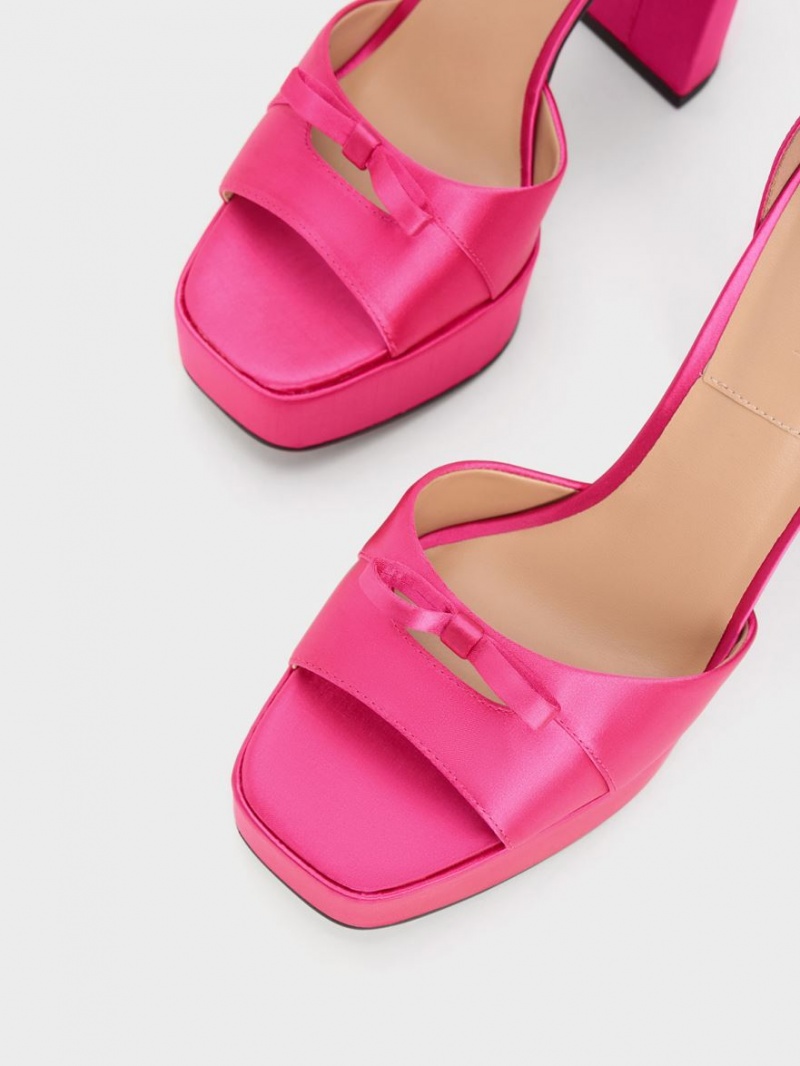Πεδιλα Πλατφορμεσ Charles And Keith Verona Recycled Polyester ροζ | 48106-QTOZ