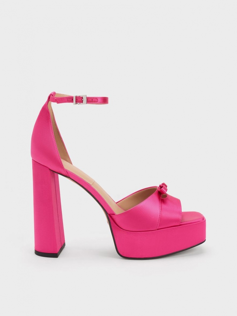 Πεδιλα Πλατφορμεσ Charles And Keith Verona Recycled Polyester ροζ | 48106-QTOZ