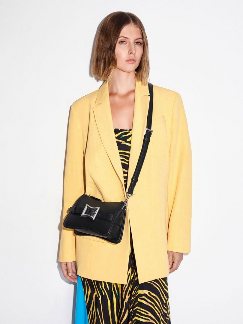 τσάντεσ ώμου Charles And Keith Xanthe Χοντρός Chain μαυρα | 52039-OUFJ