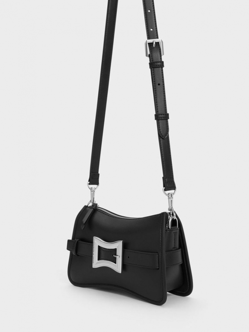 τσάντεσ ώμου Charles And Keith Xanthe Χοντρός Chain μαυρα | 52039-OUFJ