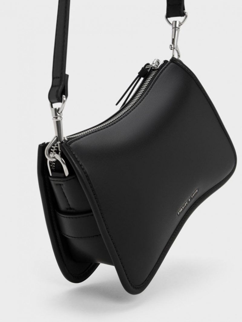 τσάντεσ ώμου Charles And Keith Xanthe Χοντρός Chain μαυρα | 52039-OUFJ