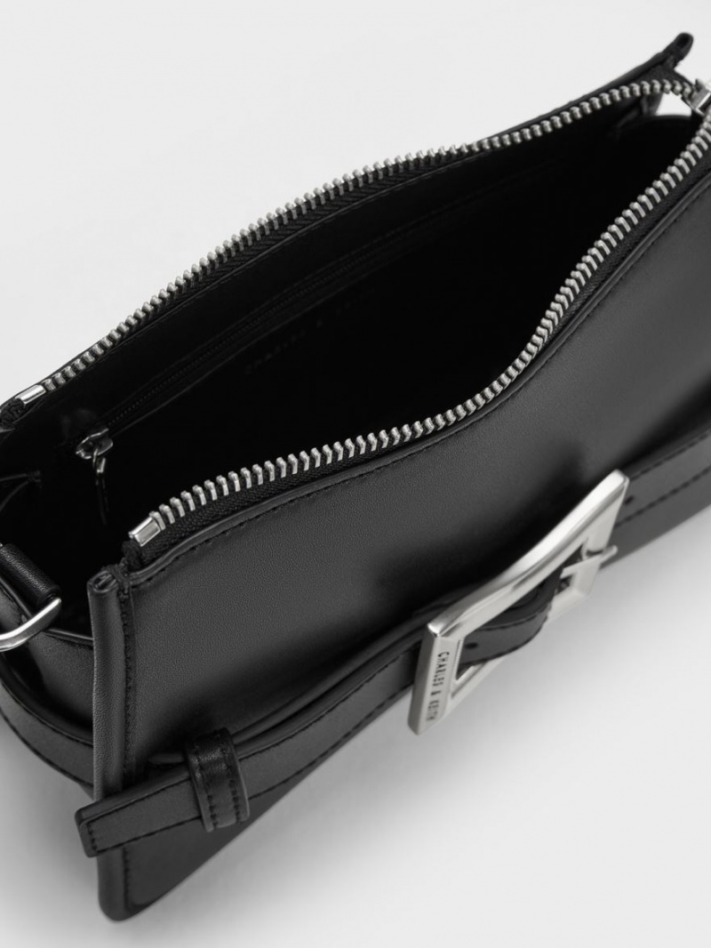 τσάντεσ ώμου Charles And Keith Xanthe Χοντρός Chain μαυρα | 52039-OUFJ
