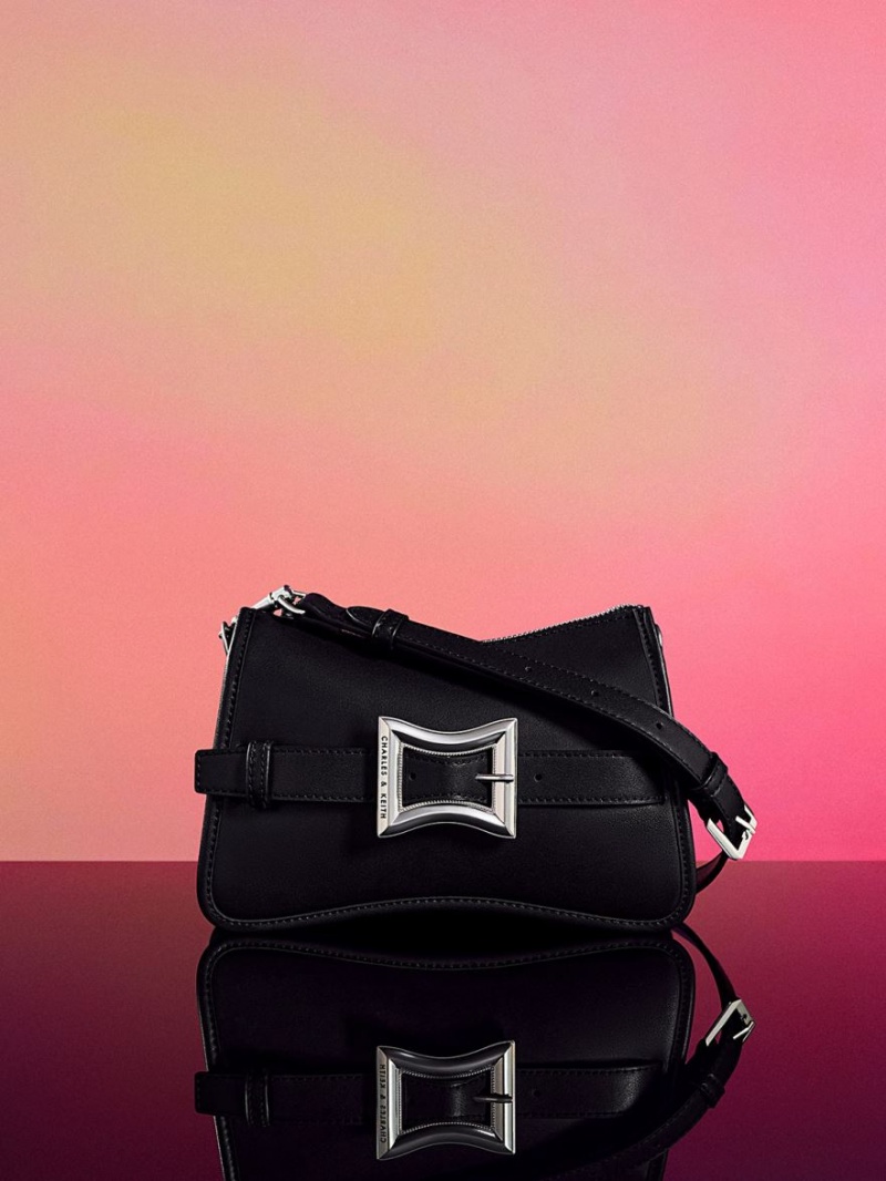 τσάντεσ ώμου Charles And Keith Xanthe Χοντρός Chain μαυρα | 52039-OUFJ