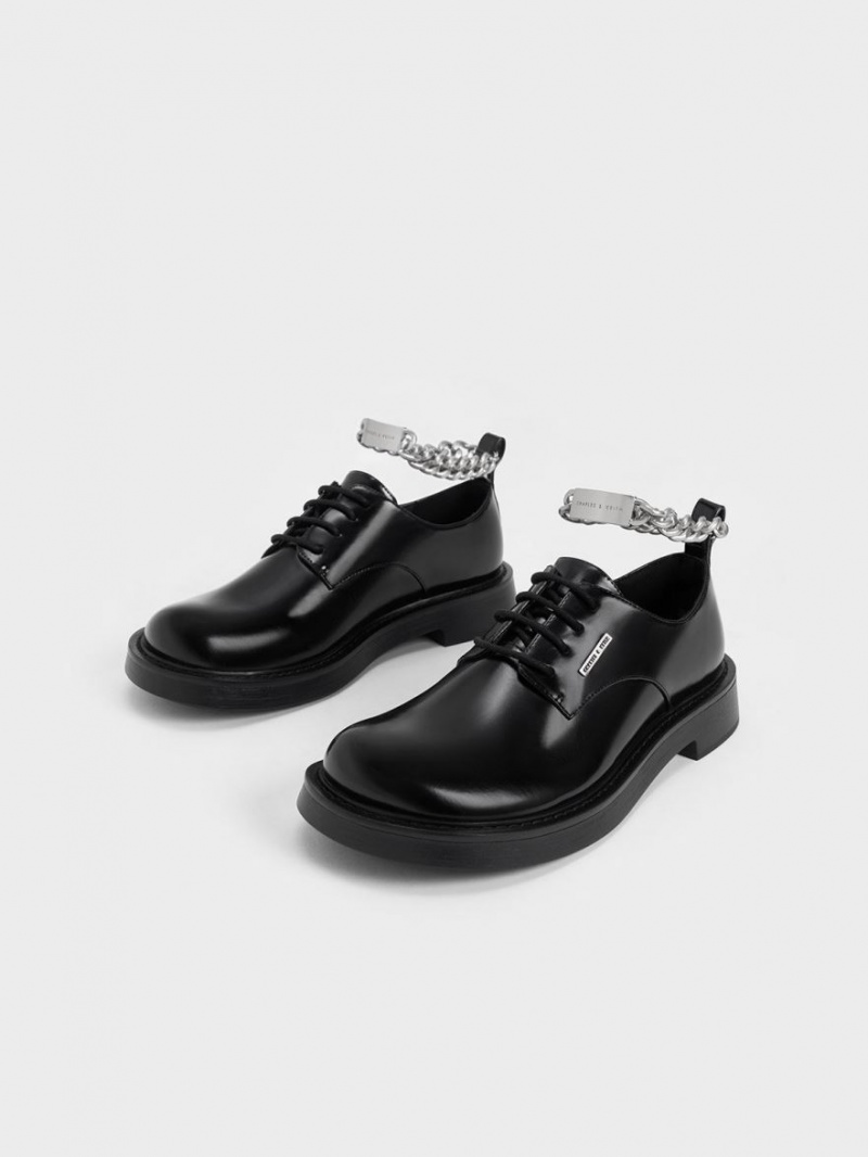 Παπουτσια Ντερμπι Charles And Keith Χοντρός Chain μαυρα | 51042-EGXY