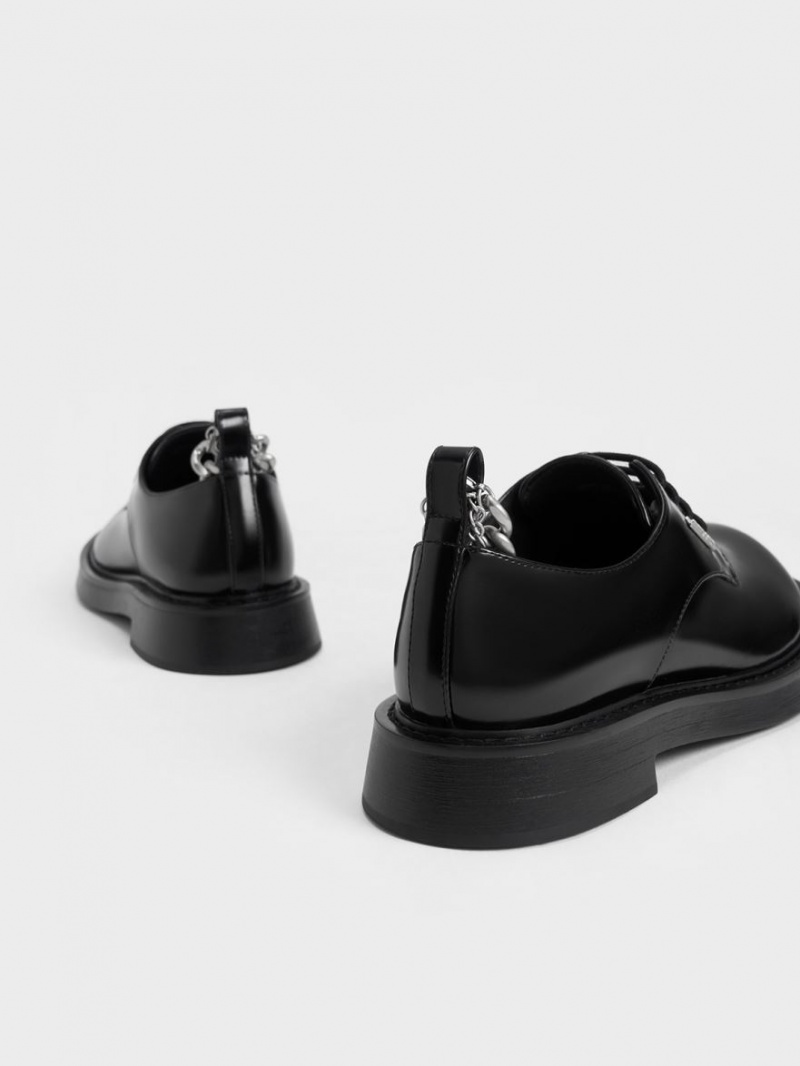 Παπουτσια Ντερμπι Charles And Keith Χοντρός Chain μαυρα | 51042-EGXY