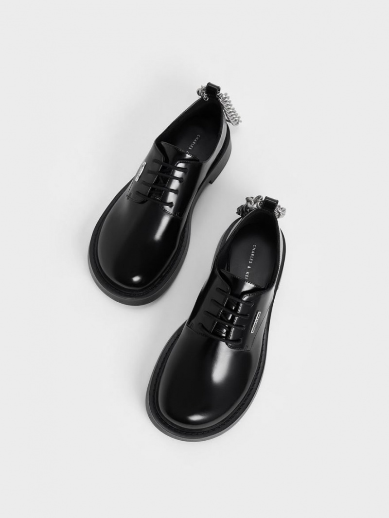 Παπουτσια Ντερμπι Charles And Keith Χοντρός Chain μαυρα | 51042-EGXY