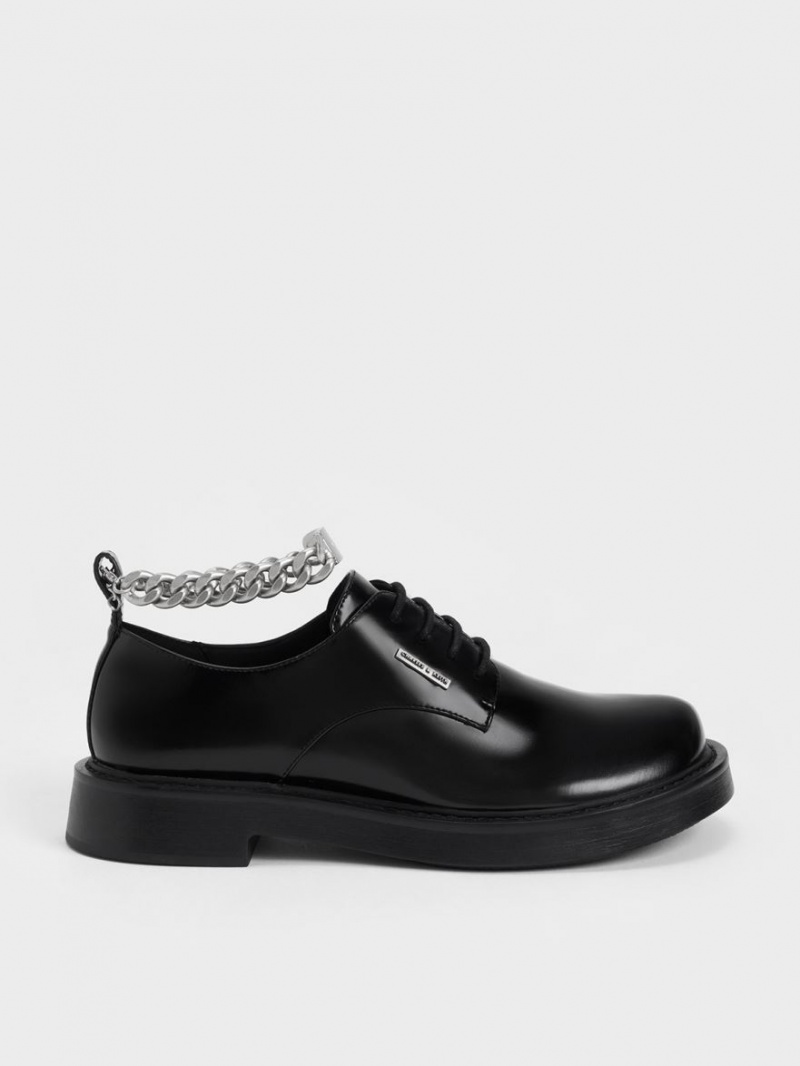 Παπουτσια Ντερμπι Charles And Keith Χοντρός Chain μαυρα | 51042-EGXY