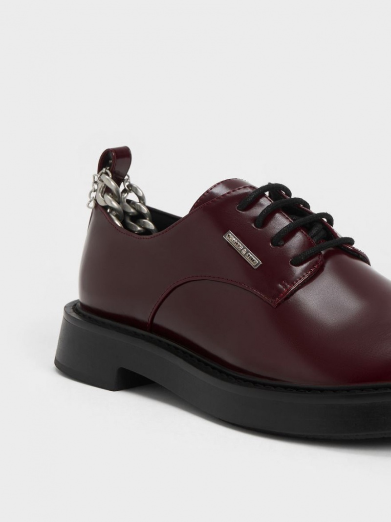 Παπουτσια Ντερμπι Charles And Keith Χοντρός Chain μπορντο | 60294-BPKO