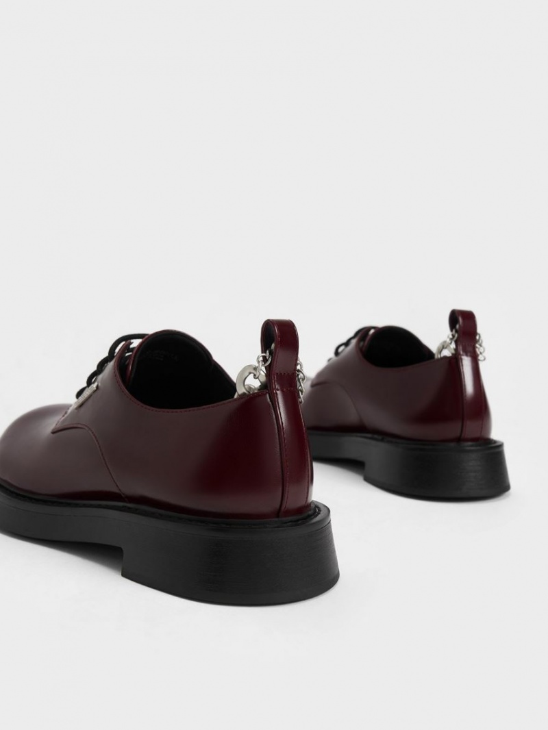 Παπουτσια Ντερμπι Charles And Keith Χοντρός Chain μπορντο | 60294-BPKO