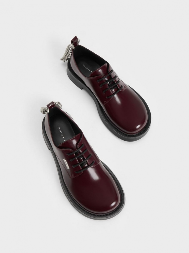 Παπουτσια Ντερμπι Charles And Keith Χοντρός Chain μπορντο | 60294-BPKO