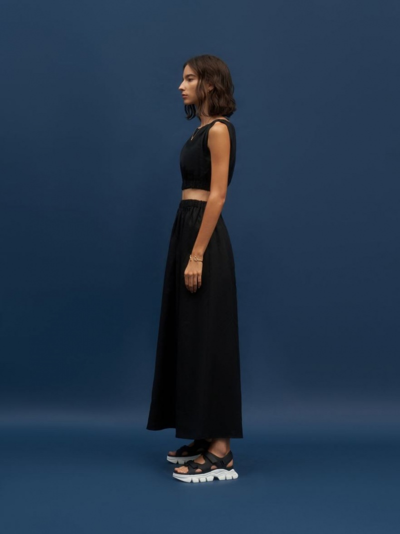 Πεδιλα Πλατφορμεσ Charles And Keith Χοντρός Sports μαυρα | 41876-FRWT