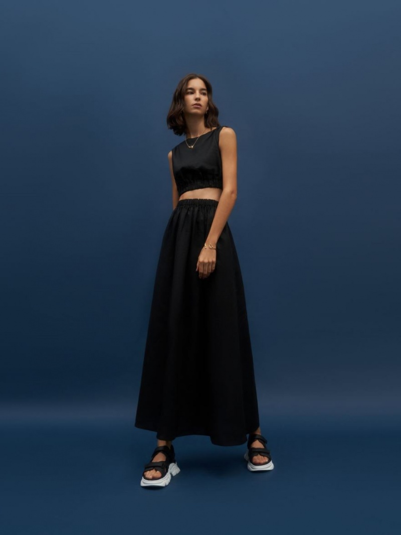 Πεδιλα Πλατφορμεσ Charles And Keith Χοντρός Sports μαυρα | 41876-FRWT