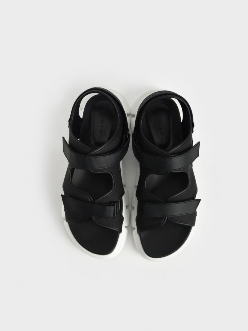 Πεδιλα Πλατφορμεσ Charles And Keith Χοντρός Sports μαυρα | 41876-FRWT