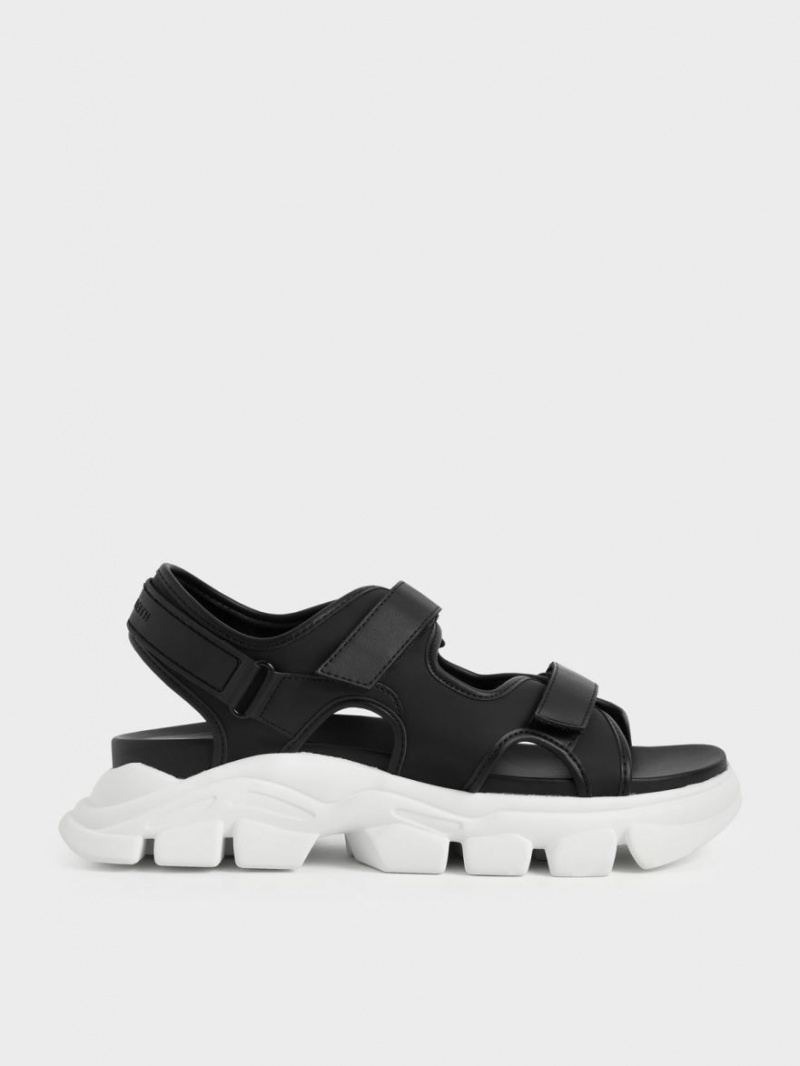 Πεδιλα Πλατφορμεσ Charles And Keith Χοντρός Sports μαυρα | 41876-FRWT