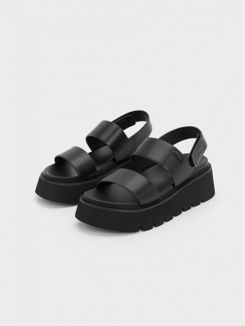 Πεδιλα Πλατφορμεσ Charles And Keith Χοντρός μαυρα | 48059-TDQL