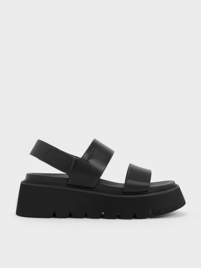Πεδιλα Πλατφορμεσ Charles And Keith Χοντρός μαυρα | 48059-TDQL