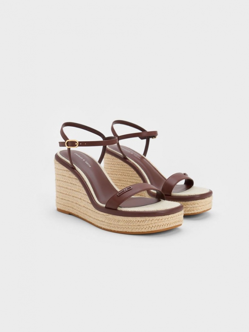 παπουτσια πλατφορμα Charles And Keith εσπαντριγιεσ καφε | 49732-TIAN