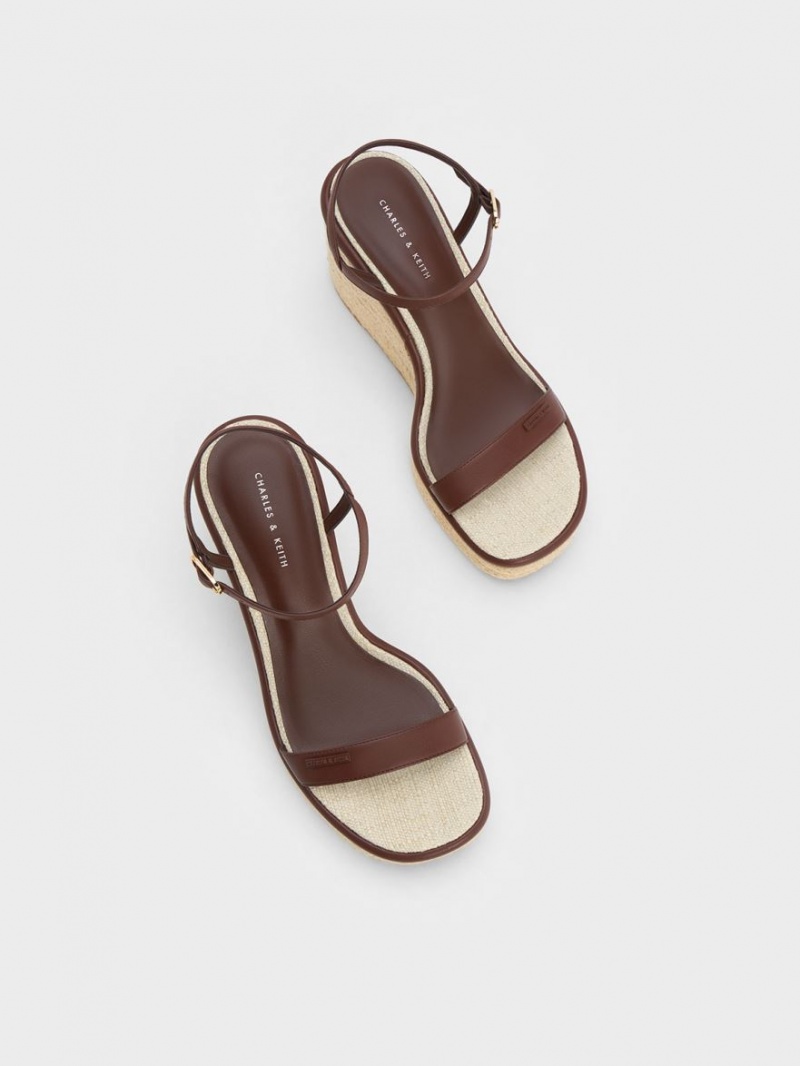 παπουτσια πλατφορμα Charles And Keith εσπαντριγιεσ καφε | 49732-TIAN