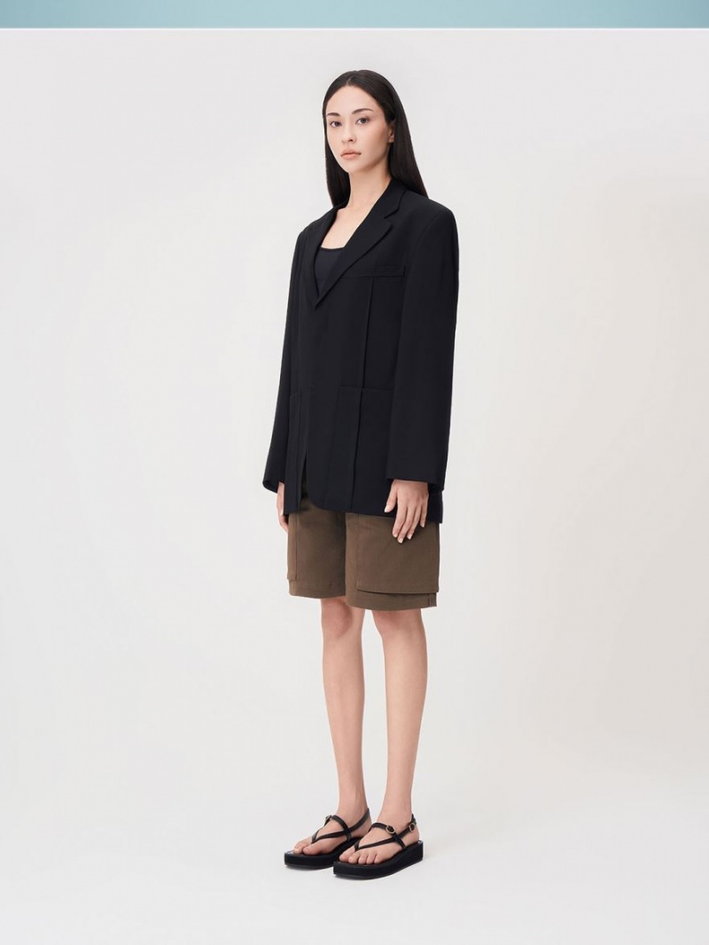 Πεδιλα Πλατφορμεσ Charles And Keith strappy Flatform Στρινγκ μαυρα | 34601-FJCX