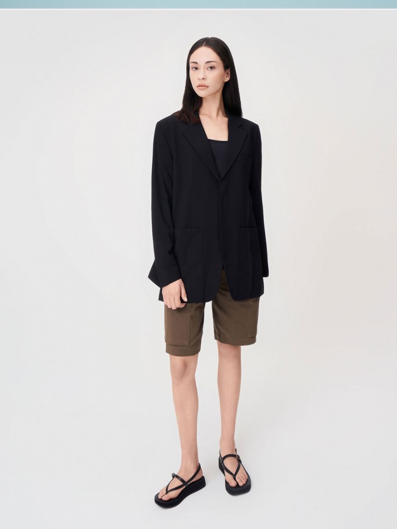 Πεδιλα Πλατφορμεσ Charles And Keith strappy Flatform Στρινγκ μαυρα | 34601-FJCX