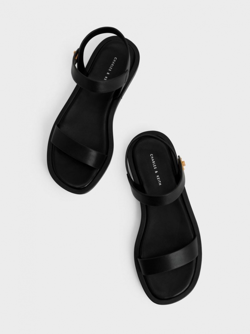 Σανδάλια Με Λουριά Charles And Keith Back μαυρα | 57640-DBAF
