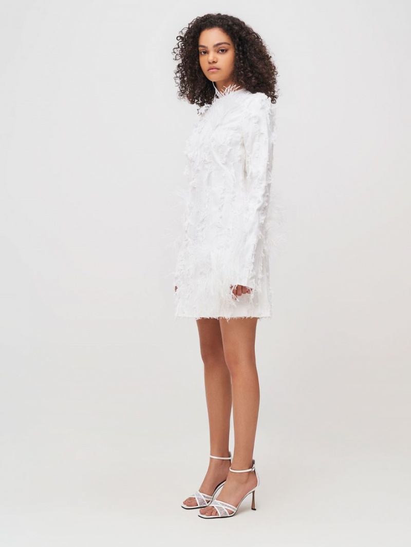 σανδαλια με τακουνι Charles And Keith Blythe Mesh & Satin Embellished ασπρα | 72563-OUVW