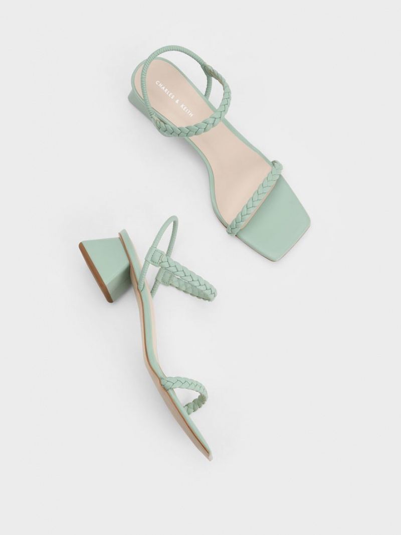 Σανδάλια Με Λουριά Charles And Keith Braided Back μεντα | 07498-OHVF