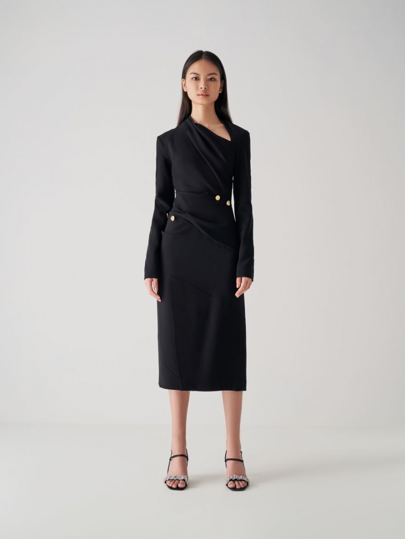 σανδαλια με τακουνι Charles And Keith Gem-Embellished Satin Stiletto μαυρα | 13642-WFPA